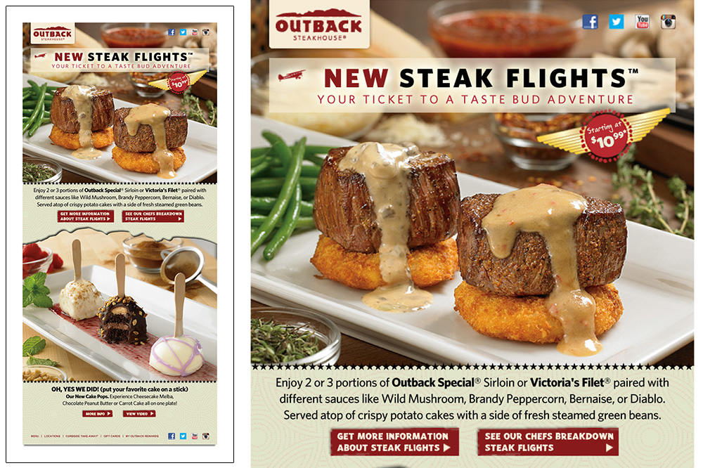 Outback Steak Flights